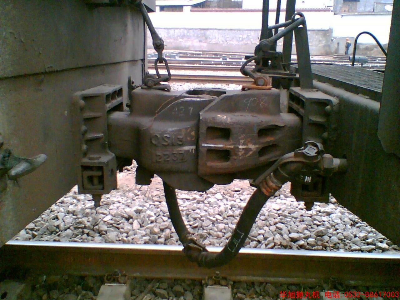 鐵路車輛車鉤內腔拋丸清理機
